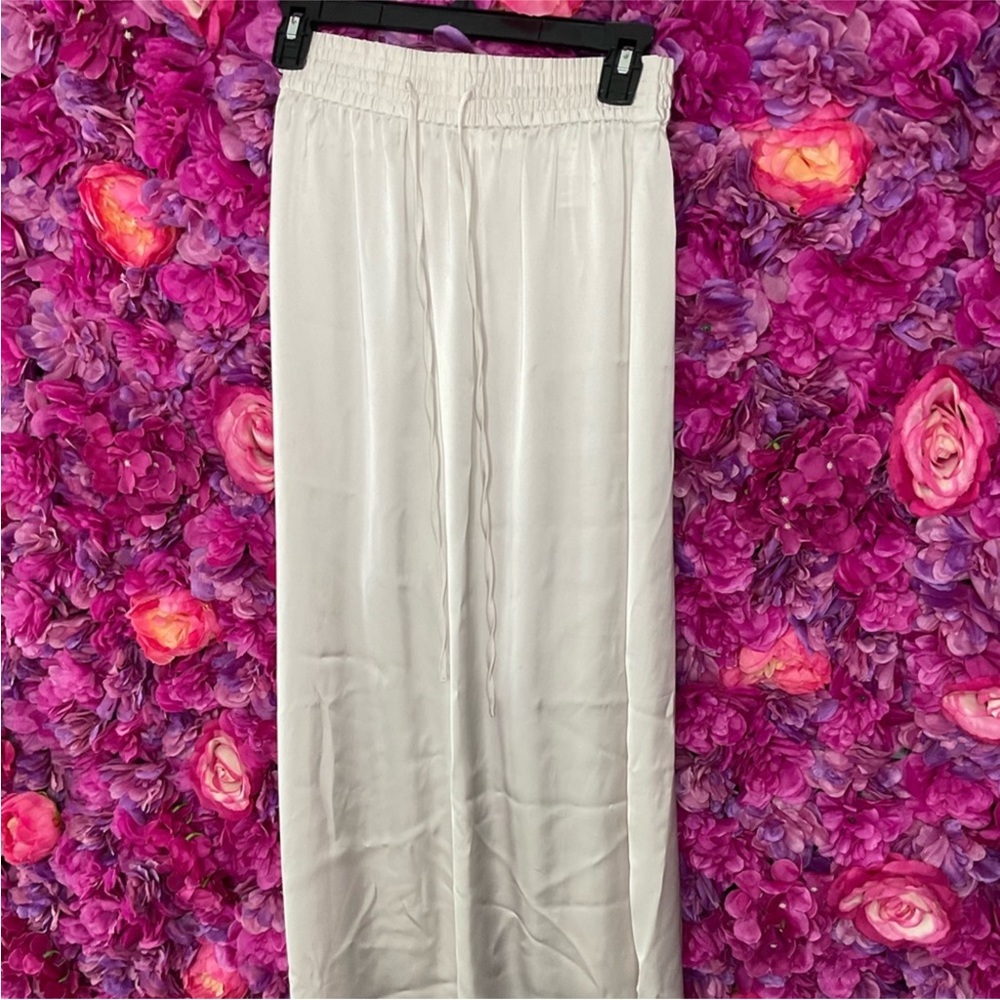 High waisted silk skirt